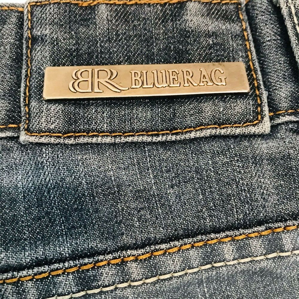 Blue Rag Men's Jeans 36x31x10 Heavy Stitching Back Pockets Med Wash Denim ZipFly - Picture 8 of 12